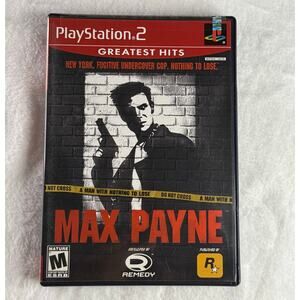 Max Payne Greatest Hits (PS2, 2002) Complete CIB Rockstar Remedy Tested & Works